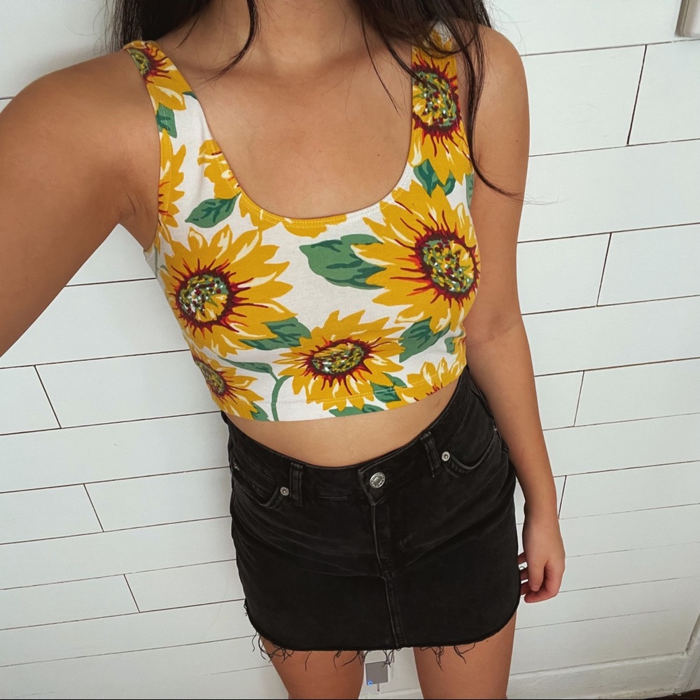 American apparel sunflower crop top